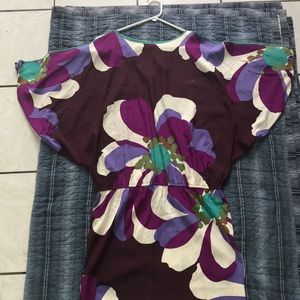 Open sleeve multicolor mini dress